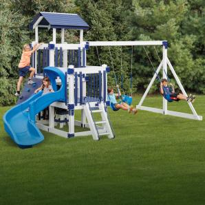 Vinyl Play Sets and Swing Sets from Children from Pine Creek Structures and Adventure World Play Sets